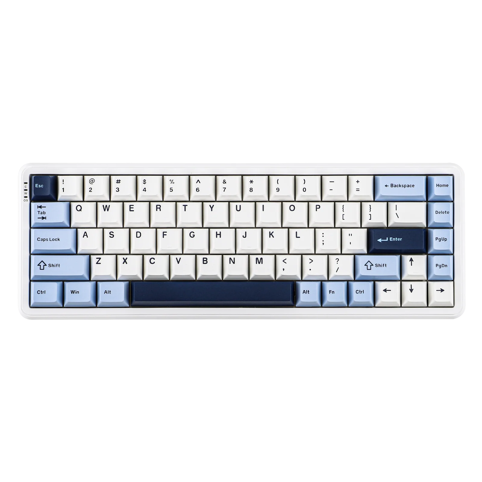 کیبورد Ajazz AK680 MAX Magnetic سفید آبی وایرلس