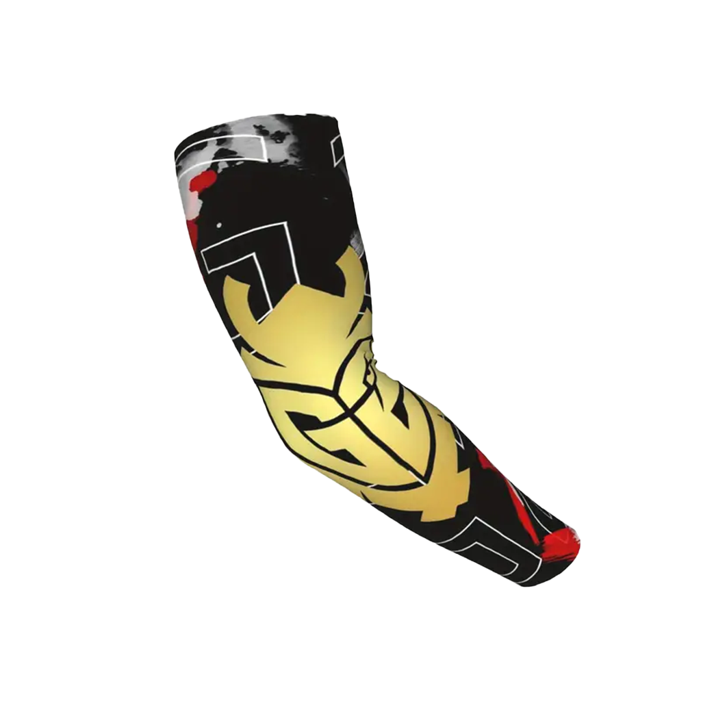 آرم اسلیو Wigenzo Geometric Print Elastic زرد مشکی