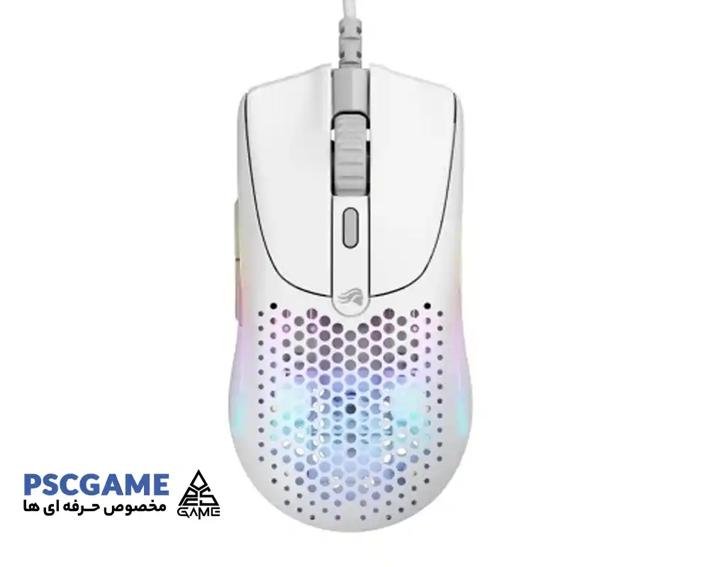 موس Glorious Model O2 White سیمی