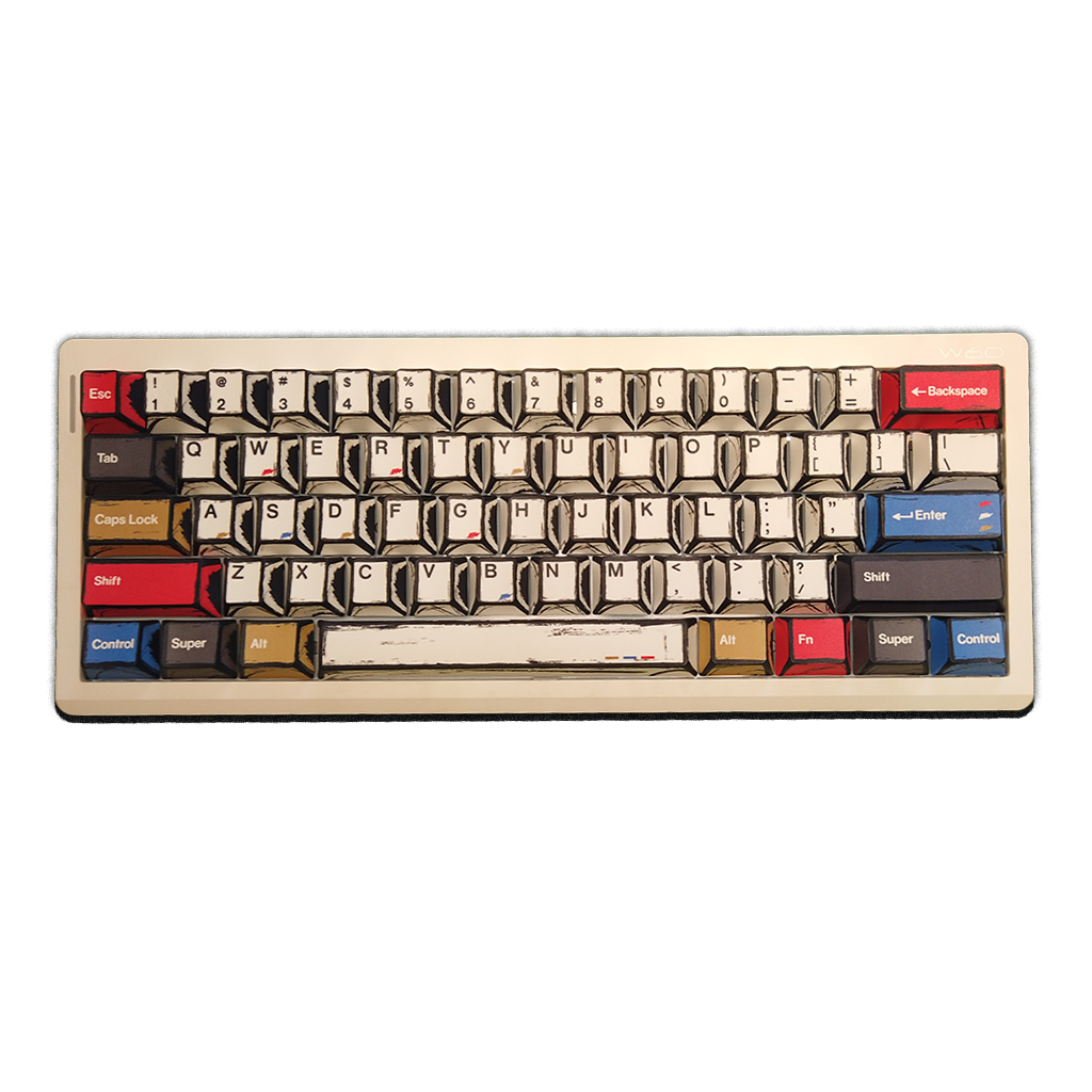 کیبورد کاستوم Wraith W60 Wigenzo Edition طرح کارتونی