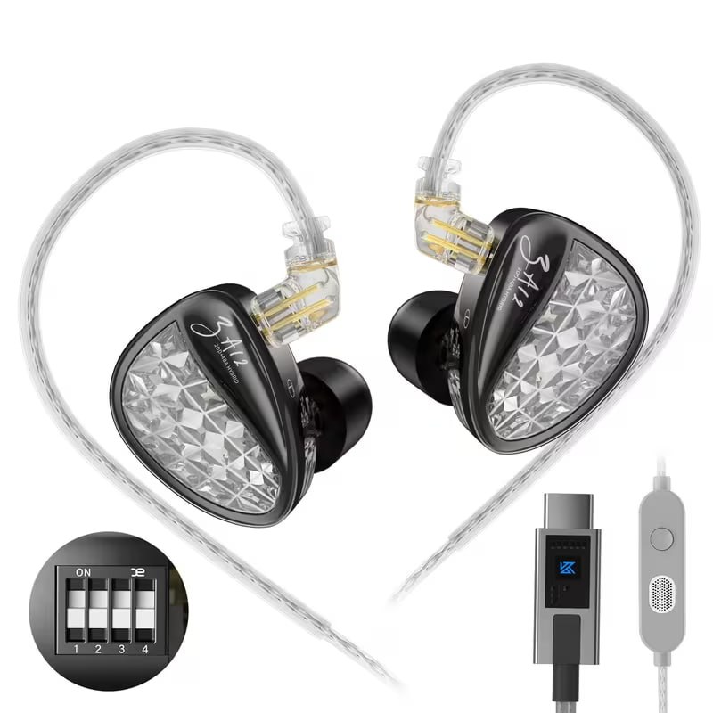 Kz Za12 Flagship Hybrid Typec IEM